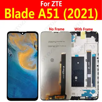 A51 LCD עם מסגרת עבור ZTE Blade A51 2021 מסך תצוגה חיישן מגע דיגיטלית הרכבה, החלפה עבור ZTE A51 LCD חלקים