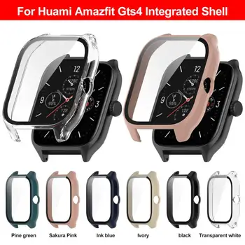 קשה מגן מקרה עם מגן מסך עבור Amazfit GTS 4 מיני פגוש כיסוי מלא למקרה + 9H זכוכית מחוסמת Smartwatch פגז