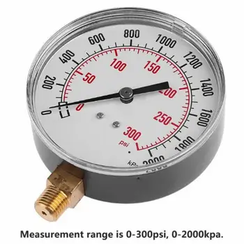 TS-Y91 1/4 אינץ ' NPT 0-300psi 20bar מד לחץ אוויר מדחס לחץ מד לחץ מים הבוחן