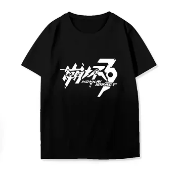 משחק חולצת Honkai השפעה 3 קיץ מזדמן יוניסקס מקסימום של ההיפסטרים אופנת רחוב שרוול קצר חולצת המשחק אוהדי אוטאקו כותנה טריקו