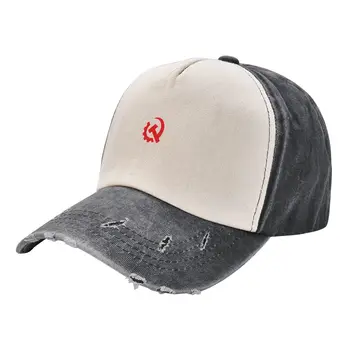 בייסבול היפ הופ קאובוי צבע לשטוף את הכובע הלוגו של CPUSA (המפלגה הקומוניסטית של U כובע גרפי יוניסקס הכובע פעילויות חוצות