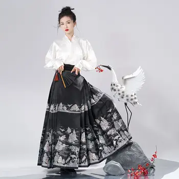 סינית מסורתית Hanfu השמלה Cosplay תלבושות עתיקות פיות להתלבש מודרני שמלת ריקוד מסורתי פני סוס חצאית תלבושת למסיבה