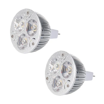 2X 3W 12-24V MR16 לבן חם 3 אור LED זרקור מנורת הנורה בלבד