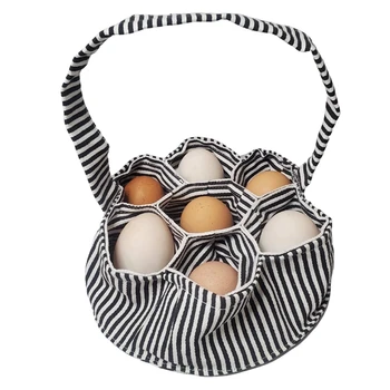 אוסף סל לאיסוף ביצים - 1 יח ' ביצה איסוף סל עם 7 כיסים עוף, ברווז, ביצי שליו