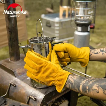 Naturehike חיצונית פרה כפפות עבודה ביטוח ללבוש עמיד עובד קמפינג עור רטרו עם הכפפות הצהובות