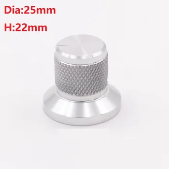 Dia25*H22mm נשמע מגבר פוטנציומטר ווליום אלומיניום מוצק כובע עם רוטרי שיניים