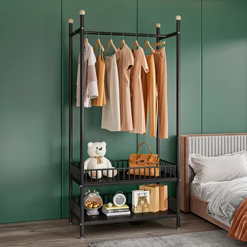 מהרצפה עד התקרה, מתקן ייבוש השינה ביתיים פשוטים תלוי תיק מרפסת ייבוש בגדים מודרני רב-פונקציונלי אחסון מדף