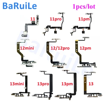 BaRuiLe מותג כוח נפח להגמיש כבלים עבור iPhone 13 12 mini 12 11 Pro מקס הצד כפתור מתכת הקרבה מרחק להחליף את החלק