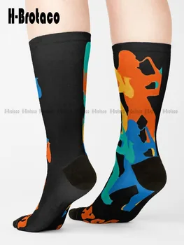 ביגפוט משחק סקסופון Saxsquatch גרביים Mens גרביים מותאמים אישית מתנה קריקטורה נוער נוער גרביים 360° הדפסה דיגיטלית מזדמן צבעוני
