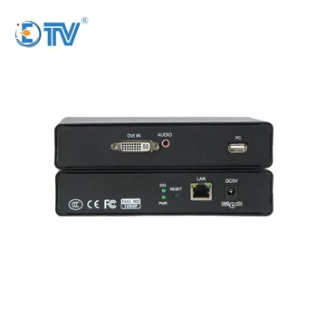 ETV 1920*1080@60Hz 120m DVI KVM+IR Extender משדר מקלדת ועכבר נתונים באמצעות רשת LAN