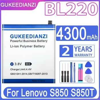 GUKEEDIANZI BL220 BL 220 סוללה Lenovo S850 S850T Batterie Bateria Batterij 4300mAh עם תיקון כלים