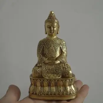 נדיר טיבט נחושת אמיטאבהא Guanyin מעולה פסל בודהה מתכת מלאכת יד