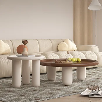 תה שולחן מודרני נורדי לצד שולחנות יוקרה סביב הספה עומדת שולחנות קפה אסתטי המעצב היפני מאסה קישוט הבית