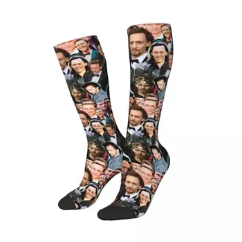 טום Hiddleston Collage צילום ירך גבוהה גרבי נשים חם אופנה חידוש שחקן גרביים