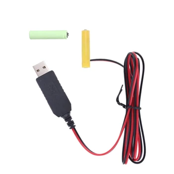 LR03 AAA דמה סוללה Eliminators USB כבל החשמל להחליף 2x1.5V סוללות סוללה לחסל את כבל אור LED