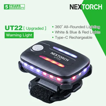 Nextorch UT22(משודרג) 360°-מעוגלות תאורה אזהרה/אות קליפ-אור/פנס. כוח המשיכה & מחוות בקרה, נטענת