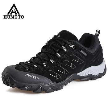 Humtto עמיד במים, נעלי הליכה לנשימה גומי החלקה Outsole חיצוני נעלי ספורט טיפוס טרקים צד ההר נעליים
