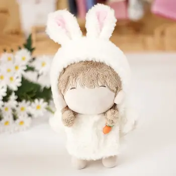 20CM בגדי בובה חמודה קטיפה בובות אוזן ארנב סוודר איידול בובת בגדים שיתאימו צעצוע בגדי בובות אביזרים ללא בובות