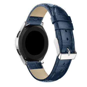 22mm יוקרה רצועת עור לסמסונג ציוד ספורט S3 להקת שעון קלאסי הגבול צמיד עבור Samsung Galaxy 46mm צמיד רצועת