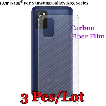 3 יח ' /הרבה עבור Samsung Galaxy A03 A03s Core 3D החלקה ברור סיבי פחמן בחזרה סרט מגן מגן מסך מדבקה