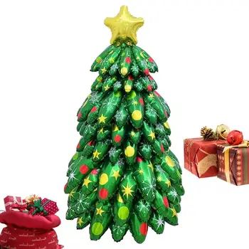 גבוה המולד מתנפחים קישוטי עץ 130cm חג המולד מתנפחים קישוטים חיצוניים לפוצץ עץ חג מולד תפאורה החצר