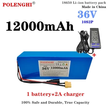 POLENGHI 36V 12Ah 18650 סוללה ליתיום-יון 10S2P 0-500W עם מנוע BMS אופניים חשמליות קורקינט חשמלי כלי+מטען 42V