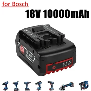 על 18V Bosch 10000mAh נטענת כלי עבודה סוללה עם LED Li-ion החלפת BAT609, BAT609G, BAT618, BAT618G, BAT614