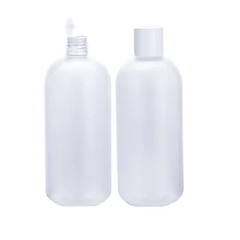 חלבית בקבוק פלסטיק ריק 500ML 10Pieces סיבוב הכתף מחמד לדפוק את המכסה הפנימי עם תקע למילוי קוסמטי אריזה מיכל