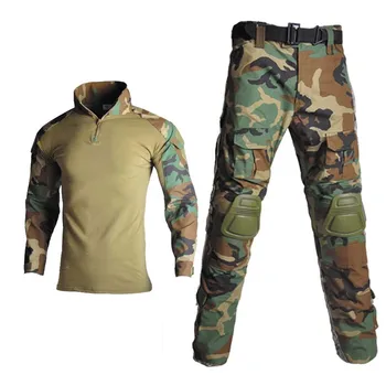 טקטי הסוואה צבא אחיד צבא חליפות איירסופט פיינטבול הכשרה בגדים לחימה חולצה מכנסי דגמ 