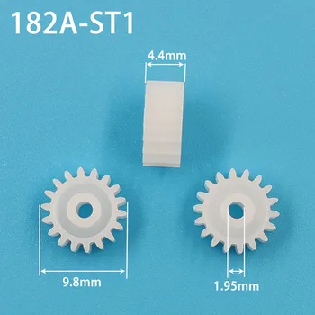 182A 0.5 מ 'פלסטיק גלגלי שיניים 18 שיניים OD=10mm חזק על 2 מ