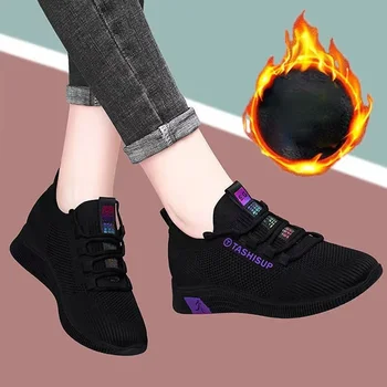 נשים מזדמנים נעלי ספורט נעלי טניס חיצוני קל משקל החלקה לנשימה נעלי ספורט רכות נעלי הליכה Zapatillas דה Mujer