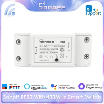 SONOFF RFR2 433MHz WiFi DIY חכם מתג חכם, אוטומציה ביתית מודול באמצעות Ewelink אפליקציה של שליטה מרחוק לעבוד עם אלקסה הבית של Google