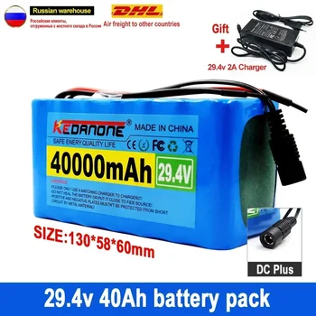 24V 40Ah 7S3P 18650 29.4 V 40000mAh Li-ion Battery Pack עבור אופניים חשמליים טוסטוס חשמלי Li-ion סוללה + 2A