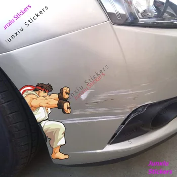 המכונית מצחיק מדבקות על Hadouken יצירתי הרכב מדבקה קריקטורה אנימה קישוט מדבקת מחשב נייד ג ' יפ בסדר הדבק מדבקה PVC13cm