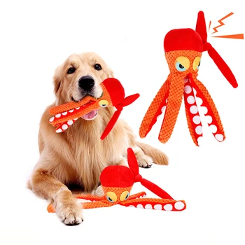 חיות מחמד צעצוע קטיפה Octopu פאזל הכלב לנשוך עמיד מוצר אינטראקטיבי נשמע קטיפה ביס עמיד צעצוע לכלב לרחרח טוחנת ריח