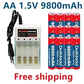 Neue תג AA batterie 9800 mah akku AA 1,5 V Wiederaufladbare Neue Alcalinas drummey + Freies einkaufen
