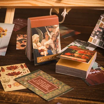 50 יח ' יפים אוסף סדרה כרטיס נייר ממו משטח דקורטיבי נייר מכתבים עיצוב אלבומים יומן אלבום Lable רטרו חומר הספר