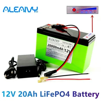 חדש תצוגת כוח 12v 20ah LiFePO4 סוללת ליתיום Pack מתאים אנרגיה סולארית רכב חשמלי סוללה+12v 3a מטען