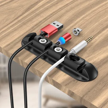 אוניברסלי כבל ארגונית סיליקון כבל USB Winder כבל גמיש ניהול קליפים עבור עכבר אוזניות אוזניות כבל בעל