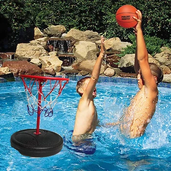 כדורסל מים נשלף צף כדורסל מסגרת מקורה ובריכה חיצונית בקיץ ספורט מים צוות משחק כדורסל בריכת להגדיר