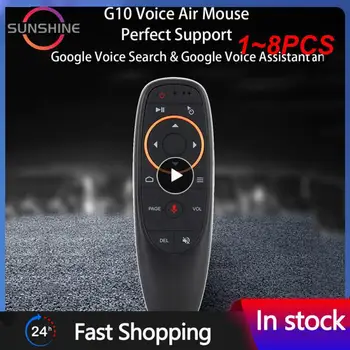 1~8PCS RF ג ' ירוסקופ G10 חכם הקול שליטה מרחוק עבור אנדרואיד הטלוויזיה Box PC Wireless אוויר עכבר לומד IR