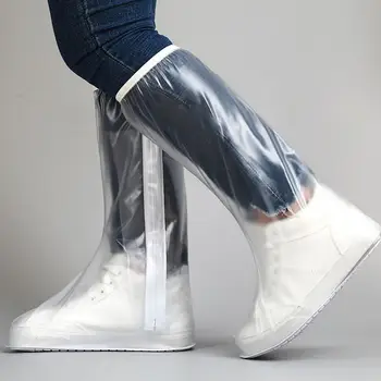 גומי עמיד למים נעל מכסה לשימוש חוזר גבוה צינור הנעל מגיני גשם, מגפיים גשם אתחול כיסוי עבור יוניסקס מגיני נעליים