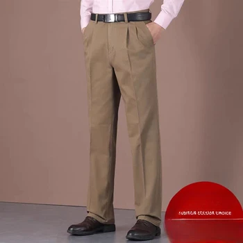 2023 Slim Fit בסגנון בריטי סתיו חדש מוצק באיכות גבוהה מכנסיים גברים מכנסיים פורמליים עסקי מזדמן המכנסיים s A84