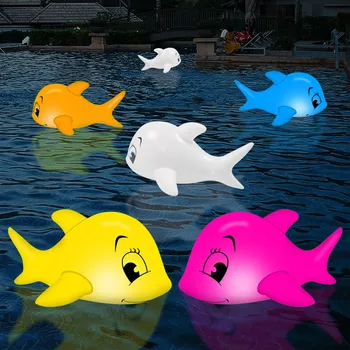סולארי צף דולפין כדור אור בריכת שחייה אור עמיד למים הדשא בלון המנורה בבית מסיבת גן עיצוב