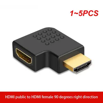 1~5PCS HDMI תואם מתאם מפצל זכר נקבה 90 270 מעלות ימינה שמאלה ממיר ה-Extender עבור HDTV צג המחשב הנייד