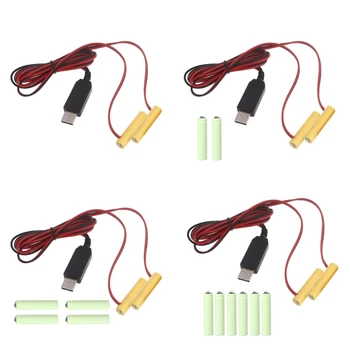 מתאם חשמל כבל USB ל-1.5 V-6V AAA LR03 Eliminators