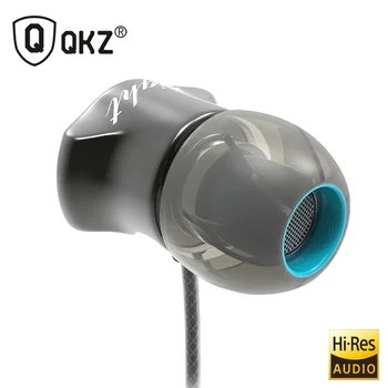 QKZ DM7 ב-האוזן אוזניות HiFi סאב וופר בס אוזניות מהדורה מיוחדת מצופה זהב אוזניות בידוד רעש אוזניות עם מיקרופון