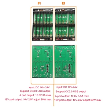 12x סוללה 18650 תיבת אחסון USB סוג 5.5x2.1 מ 