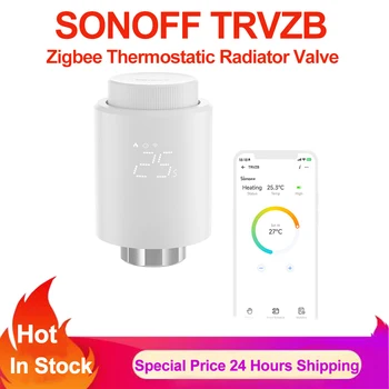 SONOFF TRVZB Zigbee Thermostatic רדיאטור שסתום חכם TRV בקר אנרגיה להציל שלט רחוק טיימר לפתוח חלון זיהוי