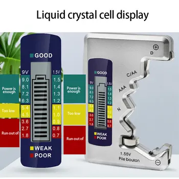 דיגיטלי בודק סוללה תצוגת LCD C D N AA AAA 9V 1.5 V לחצן תא קיבולת סוללה לבדוק את גלאי קיבולת כלי אבחון